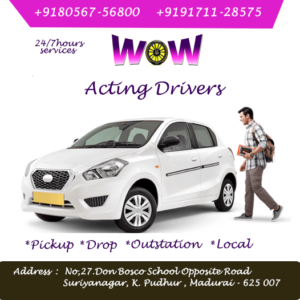 Best Acting Driver in Madurai,Active Drivers in Madurai, Acting Driver Wanted, Acting Driver Near Me, Acting Driver Charges in Madurai, Budget Acting Driver, Acting Driver Services in Madurai, Call Drivers in Madurai, Acting Driver Charges in Madurai, Acting Drivers List in Madurai, Acting Drivers in Madurai contact number, Professional Car Driver in Madurai, Unique Car Driver in Madurai,No.1 Acting Driver in Madurai.